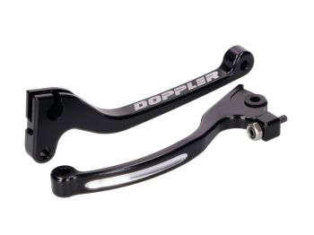 brake and clutch lever set Doppler CNC black for Rieju, Derbi, Sherco (w/ AJP brake)