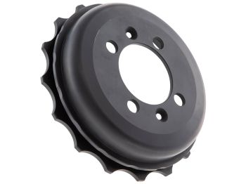 Brake Drum SIP Performance, front, VBB Style for Vespa 125 V1-15, V30-33, VU, VM, VN, VNA, Hoffmann, VNB, ACMA, 150 VL, VB, VBA, VBB