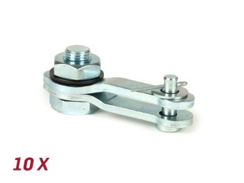 Rear brake cable clamp set -BGM ORIGINAL- Lambretta D (1953-), LD (1953-), E, F, LI, LIS, SX, TV, DL, GP - 10 pcs