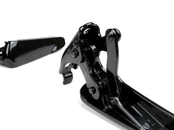 Pair of foot pegs -MOTO NOSTRA- Vespa GT, GTL, GTS 125-300, GTV - shiny black/shiny black