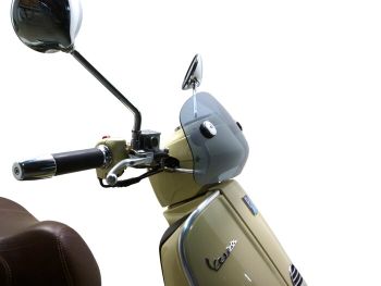 Flyscreen -MOTO NOSTRA, w=435mm, h=195mm- Vespa GTV, GT 60 - smoke grey