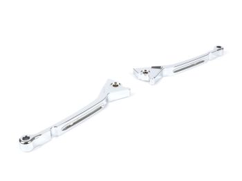 Pair of brake levers -BGM PRO Sport, long (165mm)- Vespa GT, GTL, GTS 125-300 - chrome