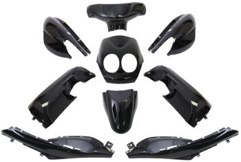 fairing kit 7-piece black metallic for Yamaha Neos, MBK Ovetto 50cc 2-stroke 2008-