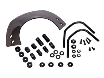 Short tinted windshield with bracket for Vespa Primavera 50, 125, 150