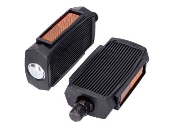 Pedals moped square with reflectors M14x1.25 - universal = 34266