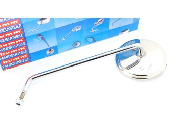 Mirror bumm stainless steel left M8 110mm for Kreidler Florett RS, RMC, Hercules, Puch, Zündapp