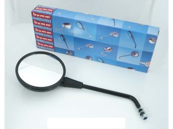 Mirror bumm round black for Zündapp KS 80 Super, Super Sport, MK, K 50