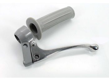 Armature aluminum 22mm grey grooved rubber grip 105mm for Zündapp, Kreidler, Hercules, Puch, DKW, KTM, moped, moped, mokick
