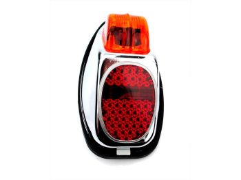 Tail light metal housing height 140mm width 75mm hole spacing 98mm for Miele, DKW, NSU Göricke, Gritzner, Zündapp, Kreidler, Hercules, Puch KKR