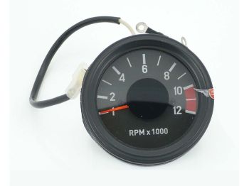Rev counter 60mm 12,000 rpm round Sport Cockpit for Hercules K 50, Puch M50, Kreidler Florett, Zündapp C50, KS50