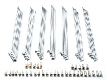 Spokes chrome 207mm with nipple (36 pieces) for Kreidler Florett, Mustang, Cross