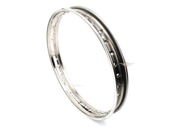 Stainless steel rim 1.5 x 17 inch 36 hole 6.5mm nipple hole for Kreidler Florett K 54/32 DB, Eiertank, RS, LF, LH, RM, TM, GT RMC, Zündapp KS 50, GTS C 50 Sport, Sport Combinette, Hercules MK
