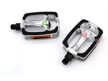 Pedals aluminum black silver for Zündapp, Kreidler, Hercules, Puch, KTM, DKW, Rixe