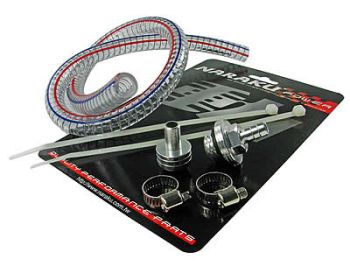 crankcase breather set Naraku racing silver in color / crankcase ventilation system