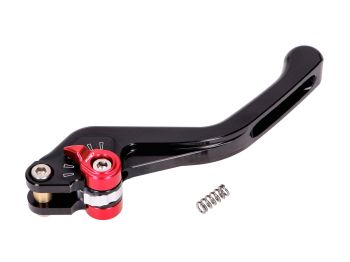 brake lever Puig 3.0 front adjustable, short - black red