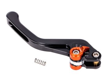 clutch lever / brake lever Puig 3.0 rear adjustable, short - black orange