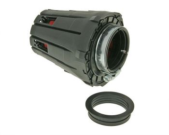 air filter boxed racing 39-45mm straight version (incl. adapter) red filter, black housing