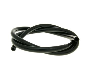 fuel hose black chloroprene rubber 1m - 6mm inner, 10mm outer diameter