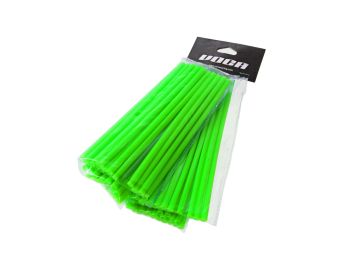 spoke cover set VOCA 215mm front, 190mm rear - 38 pcs each - neon green