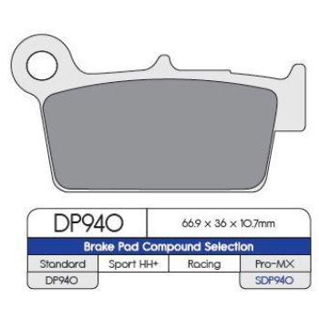 BRAKE PAD SDP YZF 03 MX REAR