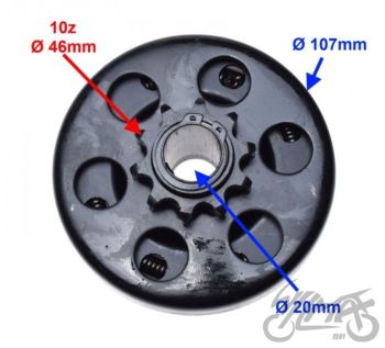 Tsentrifugaalsidur Honda GX160/200 mootorile, 420 kett, 10 hammast