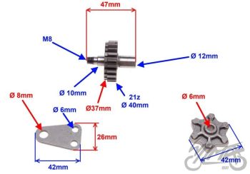 Käigukasti osad F/ZQ02012 ATV 200 LONCIN