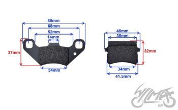 Laste ATV piduriklotsid
