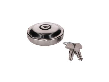 fuel tank cap chromed (w/ lock) for Simson S50, S51, SR50, Schwalbe, Sperber, Spatz, Star