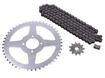 Chain set DID 11-48-110/420 for Yamaha DT 50 MX Mokick year 80-86