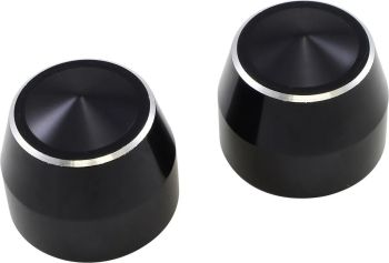 CAPS AXLE ELITE BLK 25MM