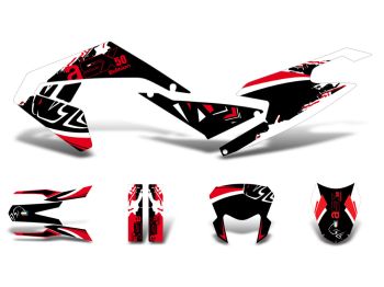 decal set black-white-red matt for Aprilia SX50 2018- Euro4