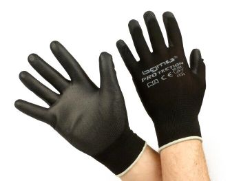 Work gloves - mechanics gloves - protective gloves -BGM PRO-tection- seamless knitted gloves, 100% nylon with polyurethan coating - size XS (6)