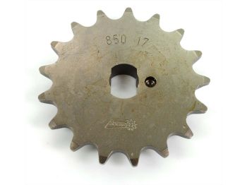 Pinion Esjot steel 17 teeth 16x11mm oval mount for Zündapp CS 25 Type 448-140, 448-141, Hai 448-150, CX 448-151, C 50 Sport 529, R Scooter 561, ZL Moped Mokick