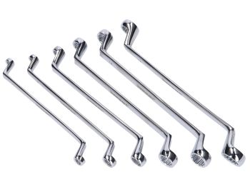 ring spanner set deep offset, 6-17mm 6-piece