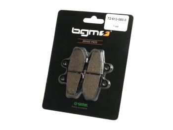 Brake pads -BGM 77.4x42.3mm- LAMBRETTA external Nissin brake caliper, YAMAHA Cygnus X, DERBI GPR Racing 50 2T LC -2003