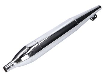 exhaust cigar 28mm chromed for Puch DS, MS, VS, MV, KTM Ponny, Comet