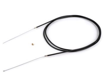 Universal cable -BGM ORIGINAL, Ø=1.2mm x 2500mm, hose= 2200mm, fitting Ø=3mm x 3mm, PE inner liner, plaited cable, black- used as throttle cable