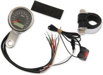 SPEEDO W/4LTS MPH SS/BLK