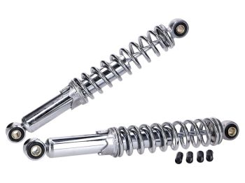 shock absorber set / shocks 300mm adjustable chrome for Puch, Schwalbe, Star, Spatz