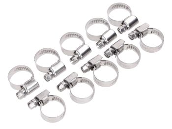 Hose clamp set 12-20mm 10-piece