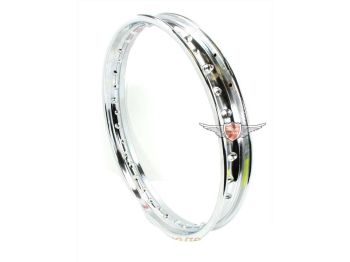 Chrome rim 1.60 x 17 inch 36 hole 5mm bore for Kreidler Florett Mustang, Zündapp, Puch, Hercules