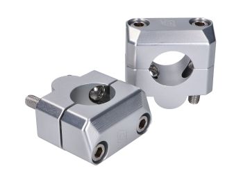 handlebar clamp set Doppler 22mm to 28.6mm silver