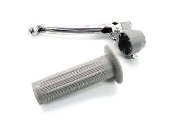 Armature aluminum clutch lever ball end head grey 22mm 105mm for Zündapp, Kreidler, Hercules, Puch, DKW, KTM, moped, moped, mokick