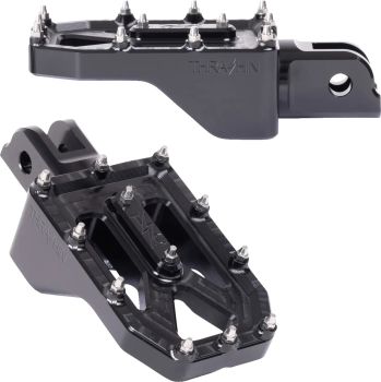 FOOTPEGS AGGRESSOR FRONT M8 SOFTAIL BLACK