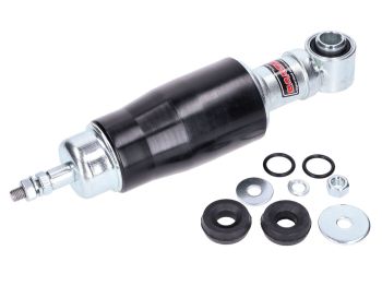 Shock absorber set front Carbone Standard 200mm silver / black for Vespa 50, Primavera, ET3, PK 50