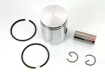 Piston set aluminum 38mm with piston rings and 14mm piston pin for Sachs 50 S 501, Hercules K 50, KX, GT, GX, Supra, DKW, KTM