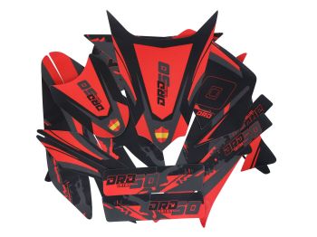decal set black-red-grey matt for Derbi Senda DRD 11-17