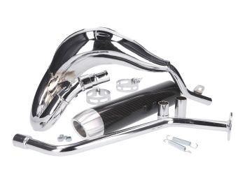 exhaust Turbo Kit Bufanda RQ chrome for Generic Trigger, Keeway, KSR-Moto, Ride, Explorer