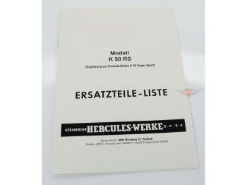 Parts catalog supplement for Hercules K 50 Super Sport