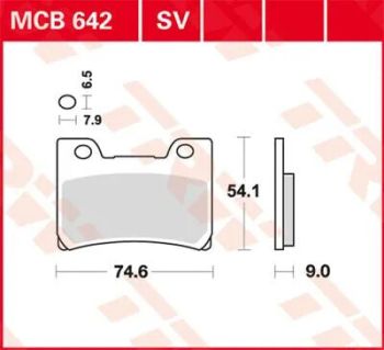 BRAKE PAD TRW MCB642SV